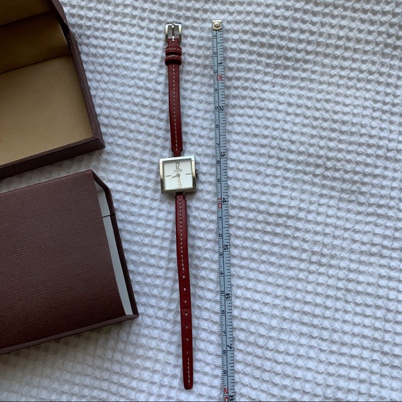 Vintage Coach Slim Watch Leather Strap with Silver Hardware - Red - Picture 8 of 12